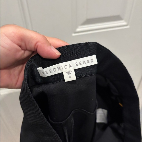 Veronica Beard Perfect Fit Scuba Leggings Elastic Waistband Black - Picture 4 of 5